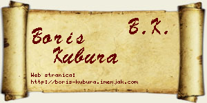 Boris Kubura vizit kartica